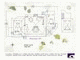 Floor plan of island style cottage